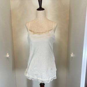 EUC Sonoma Cream Cami with Lace Accents and Interior Shelf Size Large